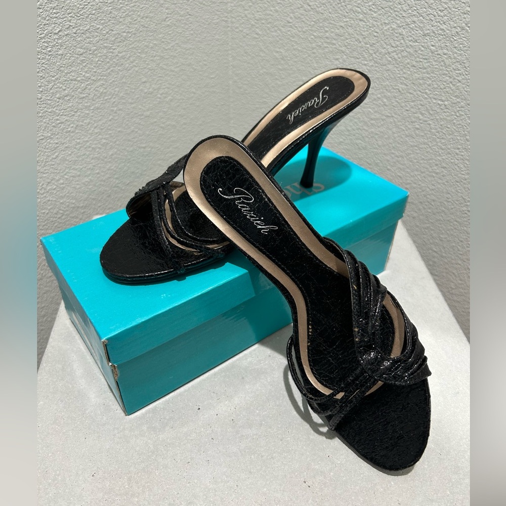 Rarieh New 3” Black Sandel Pump Size 7